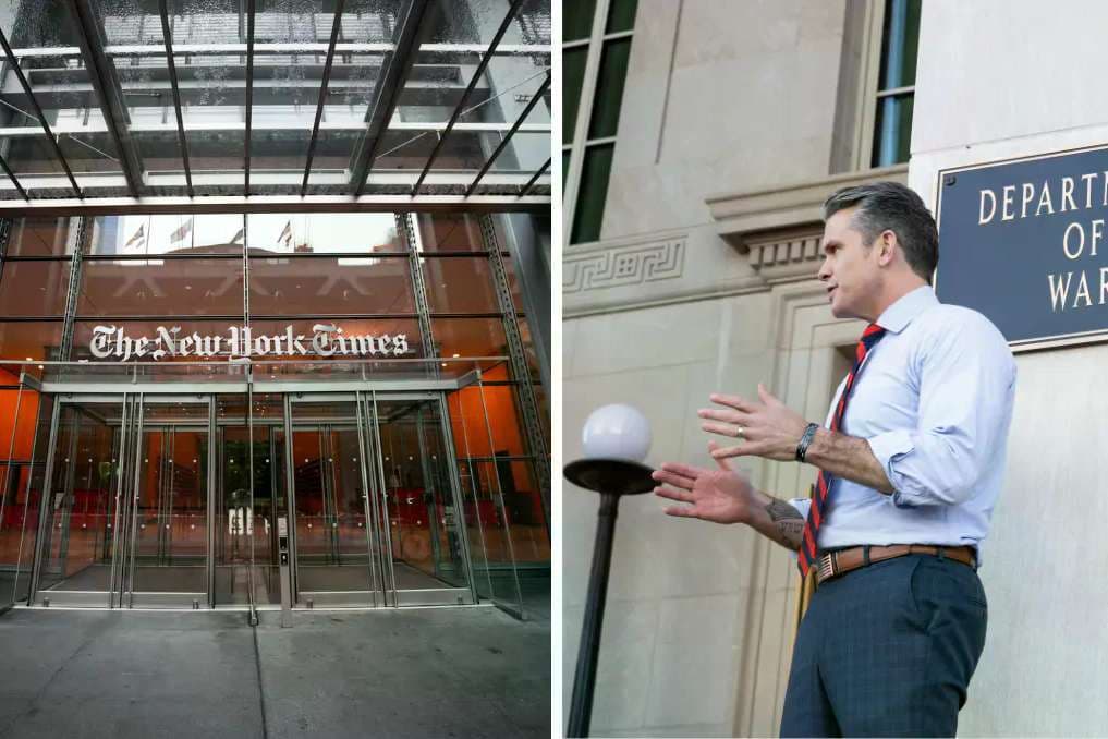 The New York Times sues War Department, secretary over press rules