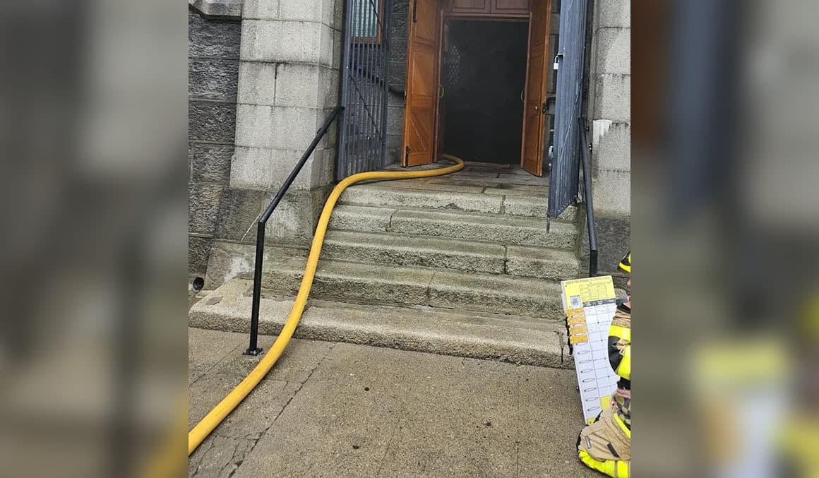 Historic Dublin church burns Easter Monday