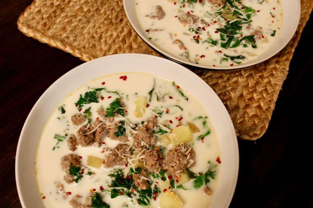 Zuppa Toscana — sausage, potato, and kale soup