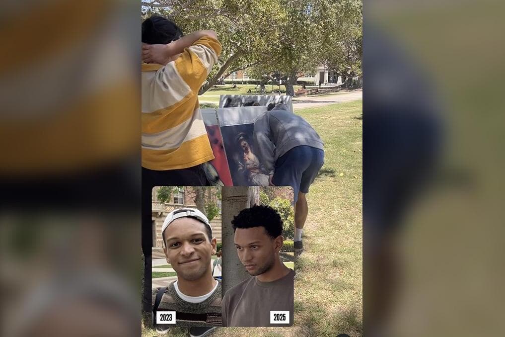 Vandal defaces pro-life signs at UCLA in broad daylight